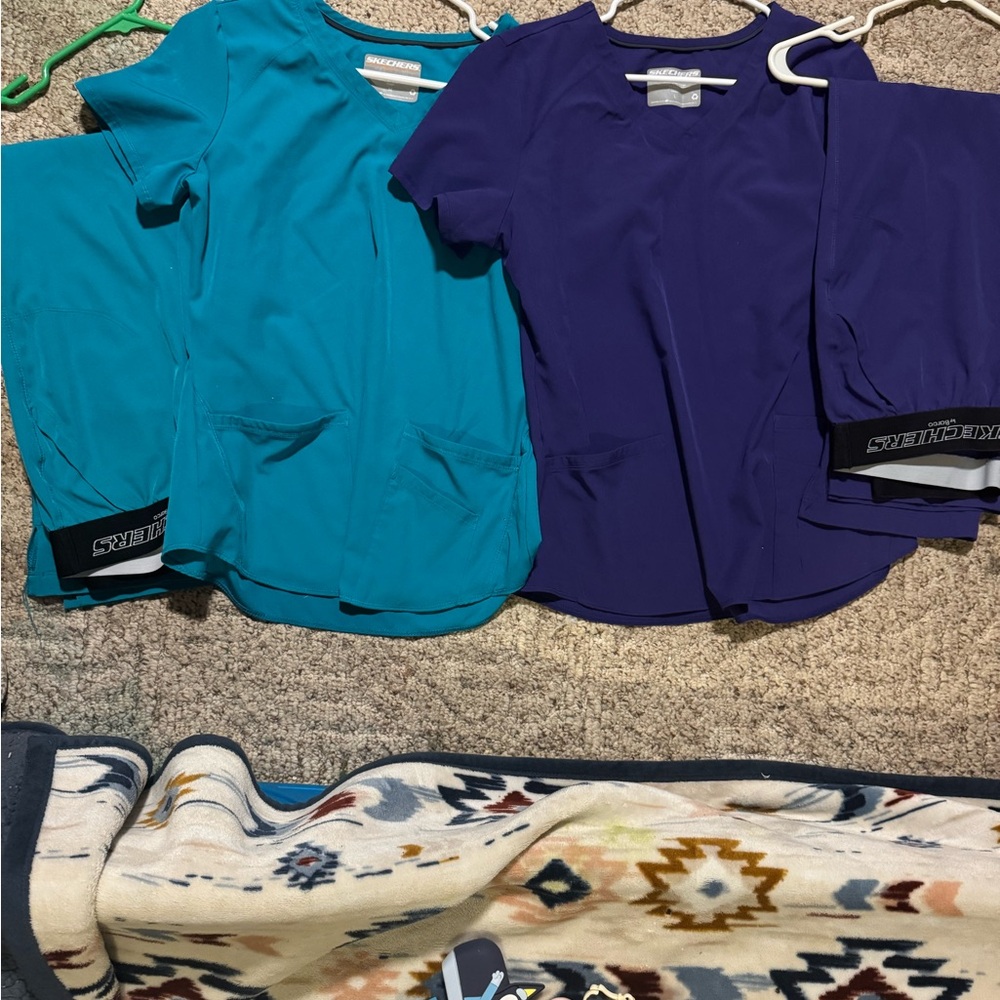 Skechers Teal and Purple Short Sleeve Tees
